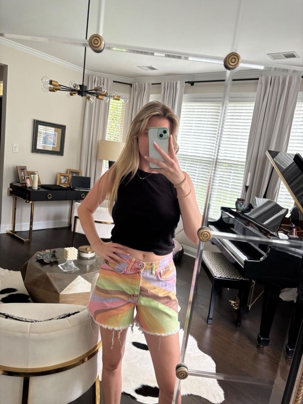 Ragged Priest Rainbow Denim Shorts